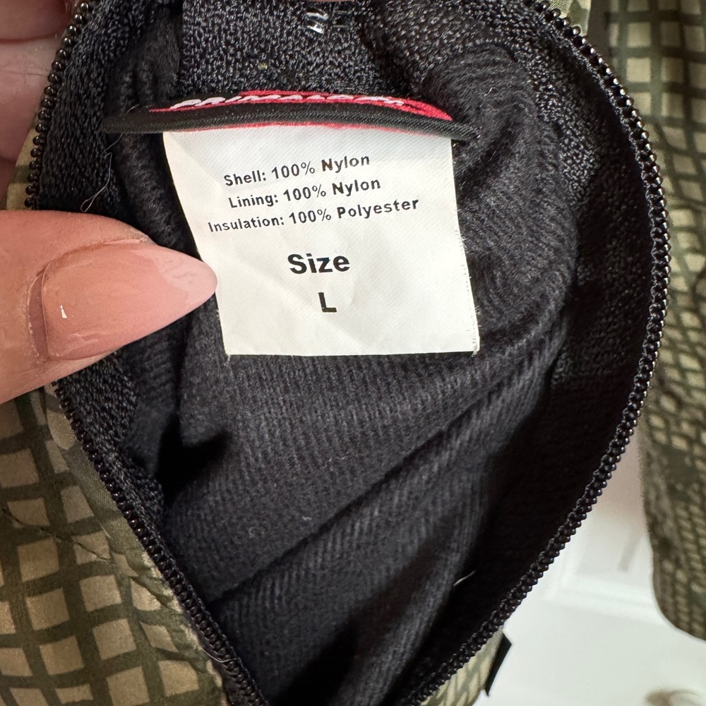 Wild Things Reversible Primaloft Night Camo Hooded Jacket, Large Made in USA - Picture 7 of 12